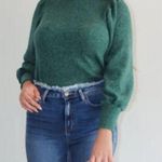 June & Hudson Green Sweater Mock Neck CozyButton Accent Womens XL Fall Winter Photo 0