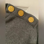 J.Crew  Women’s Long Sleeve Crew Neck Cotton Perfect Fit Tee Gold Buttons Size L Photo 2