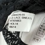 Banana Republic  XS Petite NWT Black Scallop Lace Long Sleeve Sweats Blouse Top Photo 10