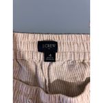 J.Crew  pants womens 4 linen blend wide leg pin stripe elastic waist coastal Photo 4