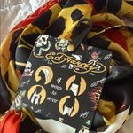 Ed Hardy NWT   Leopard Skull Scarf  Y2K Edgy Leopard Print Wrap 4 Way Wear OS Photo 5