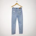 American Eagle  Highest Rise Mom Jeans Women’s 8 Long Light Wash Distressed Photo 1