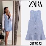 ZARA Ruffled Textured Pinafore Dress Photo 2