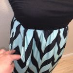 Coveted Clothing  chevron print strapless summer dress blue black Photo 3