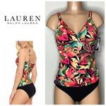 Ralph Lauren NEW. Lauren tropical tankini top. 10. Retails $104 Photo 1