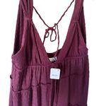 Free People  Beach NEW Martina Burgundy Maxi Dress Photo 4