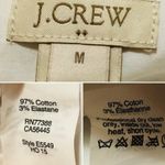 J.Crew Factory Beaded Pocket Half Button Down Cotton Tunic Shirt Ivory White M White Size M Photo 6