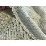 Blu Pepper  Boho Cream knit Floral sheer puff sleeves Peasant Blouse, Size Small Photo 3