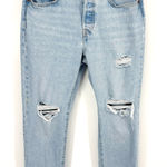 Levi's Levi’s 501 Jeans Original Fit Size 27 Light Wash Distressed Straight Leg Photo 0