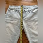 Michael Kors  Light Wash Blue Flared Jeans Raw Hem Boot Cut Size 2 Photo 10