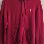 IZOD  Women's Red Hooded Sweater Photo 2