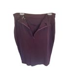 Ann Taylor Womens Midi Skirt Pencil Cut Back Zip Plum Petite Size 8 Photo 8