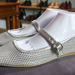 Dolce Vita Rodni Mesh Mary Jane Flats Silver Balletcore Fairy Luxury Career 9.5 Photo 0