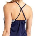 Athleta Zimbabwe Blousy Tankini Top Navy Animal Print 591256 Photo 1