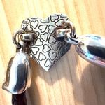 Brighton  Silver Heart Brown Woven Leather Bracelet Photo 7