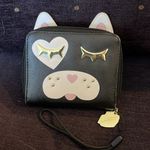 Betsey Johnson Black and Pink Cat Wallet Photo 6