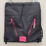 Victoria's Secret VSX VICTORIA’s SECRET Sport Black/Pink Mesh Drawstring Gym Bag Backpack NWT Photo 0