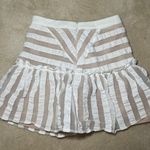 English Factory Nude & White Mini Skirt | Size Small Photo 1