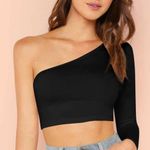SheIn One Shoulder Crop Top Photo 0