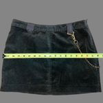 Tommy Hilfiger RARE & VINTAGE/Y2K VELVET OLIVE GREEN MINI SKIRT W GOLD ACCENT CHAIN Photo 7