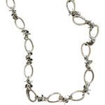 Lia Sophia  Circle Chain Long Necklace Silver Formal Casual Everyday Wear Photo 1