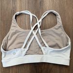 Lululemon  White Criss Cross Back Sports Bra Size 8 Activewear Workout Top Photo 1