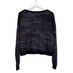 Victoria's Secret NWT Victoria’s Secret Women’s Camo Crop Crew Neck Sweatshirt Blue Black XL Photo 3