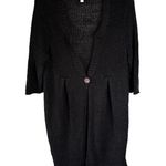J Jill Sweater Cardigan Midi Black 55% Linen Women's Size M Boho Size M Photo 0