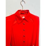 THEBE MAGUGU Red Gradient Asymmetric Pleated Cocktail Collared Chiffon Dress M Size M Photo 3