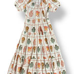 dRA Los Angeles Boho Block Print Cotton Maxi Dress L Floral Peasant Tassel Size L Photo 0