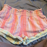 FP Movement by Free People Multicolor Striped Shorts Pink Size L Photo 0