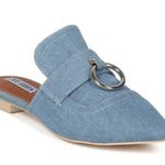 Cape Robbin Anthro  Denim Ring Mule Pointed Loafers 8 Photo 3