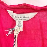 Lucky Brand  dark pink sleeveless ruffle top small Photo 5