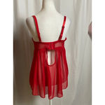 Women's Tracy Red & Beige Chemise Slip XL Photo 1