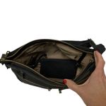 Travelon Black Quilted Nylon Large Crossbody Bag Travel Purse Brass Hardware Photo 3