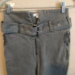 Lin Gray Moto Zipper Ankle Belted Jeans Size 24 Photo 1