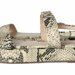 Schutz NEW Sally Leather Embossed Snake Print Flatform Platform Sandals Size 7 Photo 0