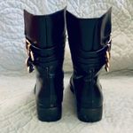 Side Zip Buckle Decoration Short Motorcycle Boots. Black Size 6.5 Photo 2
