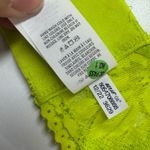 Aerie Bralette Top Womens Large Neon Green Lace Bra V Neck Photo 5