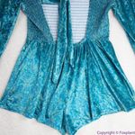 Free People NEW Free People Bali Tightrope Romper In Turquoise Combo, M Photo 9