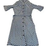Laundry by Shelli Segal LAUNDRY blue and white chain print dress Photo 0