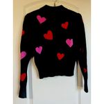 Kate Spade  NEW YORK Hearts‎ Mockneck Black Sweater Size XXS NWT Valentine Cute Photo 7