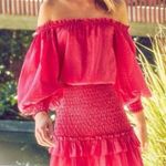 Alexis Pink Off-Shoulder Bishop Sleeve Mini Dress sz Med Photo 6