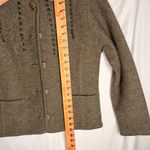 Solo 100% Wool Trachten Jacket Blazer Austrian Folk Loden Horn Buttons Size 10 Brown Photo 6