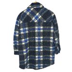 RD Style NWOT  Eva Blue Black Plaid Boucle Shirt Jacket Size Small Photo 4