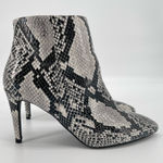 Worthington  Lorna Snakeskin Ankle Booties Women 9.5 Pointed Toe Memoryfoam Zipup Photo 0
