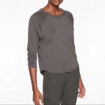 Athleta  Gray Topanga Long Sleeve Athletic‎ Top Photo 4