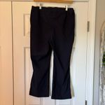 Counterparts Navy Cropped Button Hem Pull On Stretch Capri Pants Work Office L Photo 5