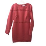Likely  Solace Coral Long Sleeve Fitted Cut Out Mini Dress Size 12 Photo 5