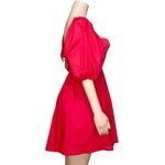 Anthropologie MAEVE x  Puff Sleeved Sweetheart Mini Dress, Red, Small Photo 9